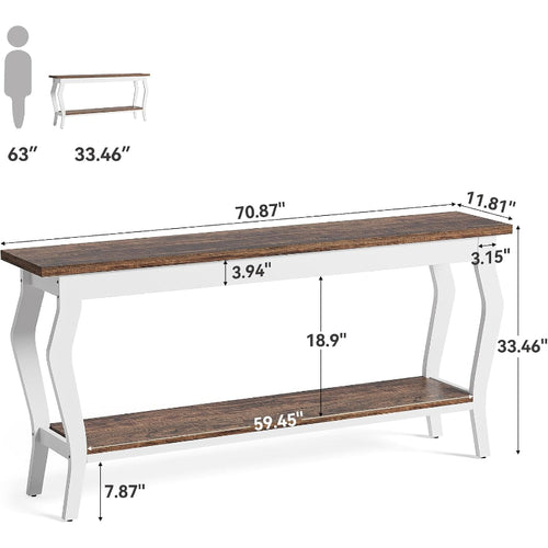 2-Tier Vintage Console Table