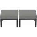 Aluminum Patio Ottoman Set With Cushion