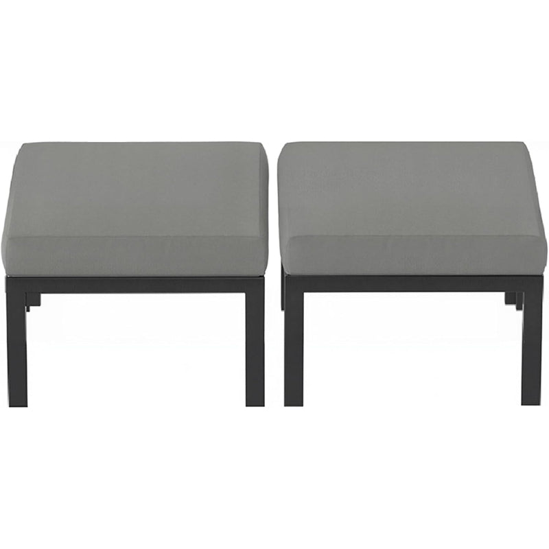 Aluminum Patio Ottoman Set With Cushion