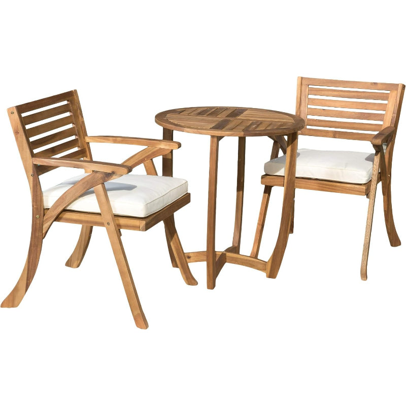Acacia Wood Patio Bistro Furniture Set