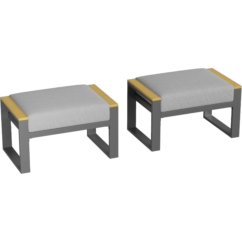 Aluminum Patio Furniture Ottoman Set