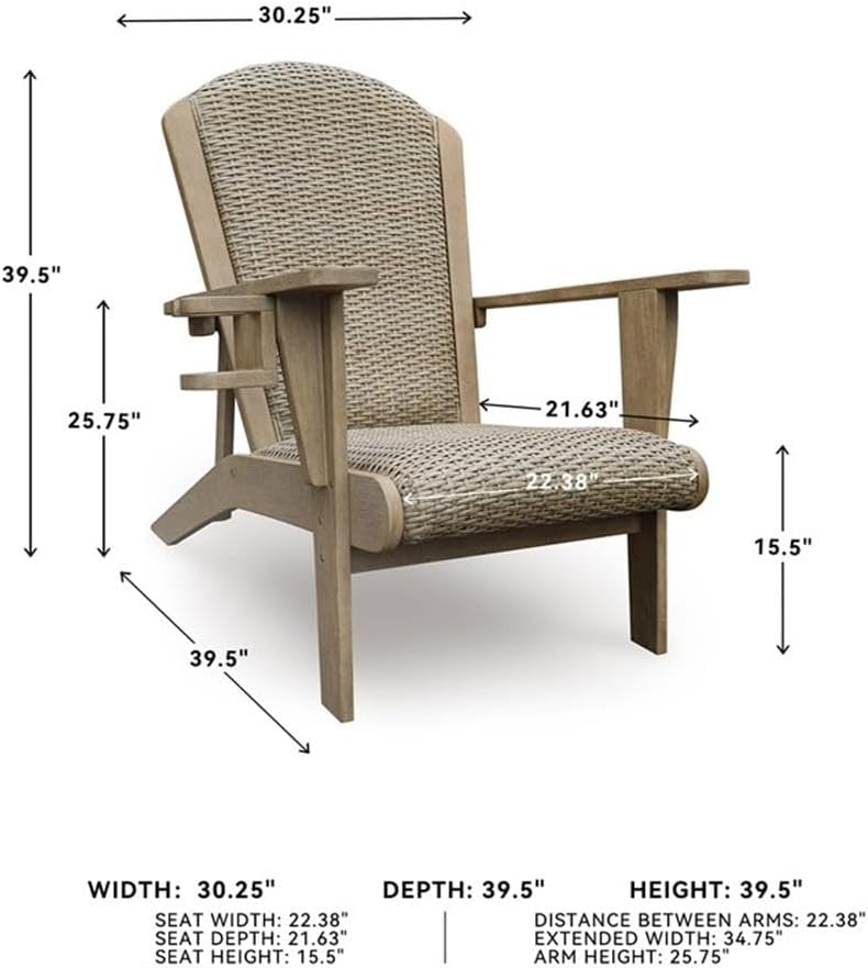 Resin Wicker Outdoor Adirondack Chair