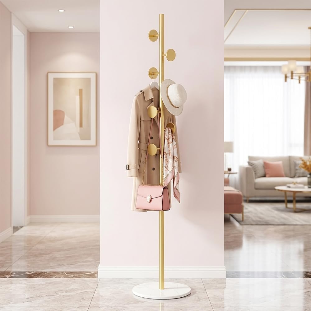 Gold Freestanding Coat