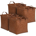 Brown Wicker Storage Baskets 4 Pack
