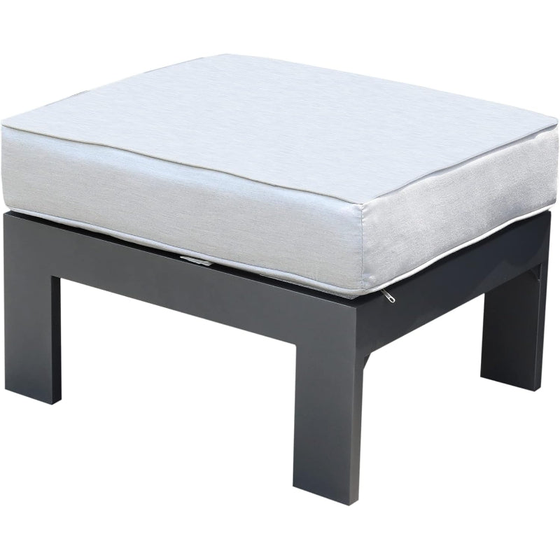 Aluminum Patio Ottoman With Cushion