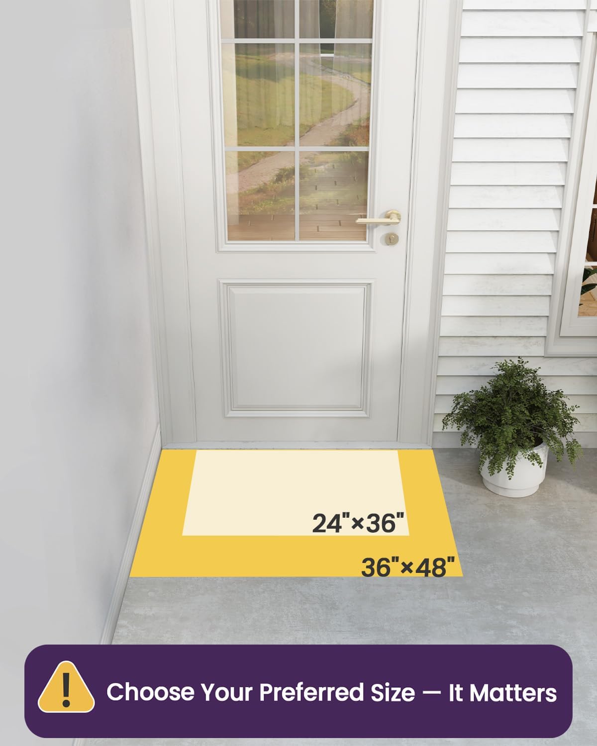 Black Rubber Doormat 24x36
