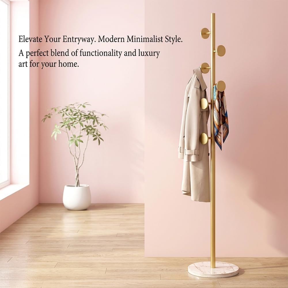 Gold Freestanding Coat