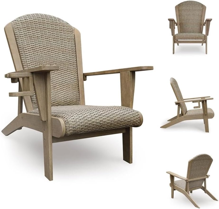 Resin Wicker Outdoor Adirondack Chair