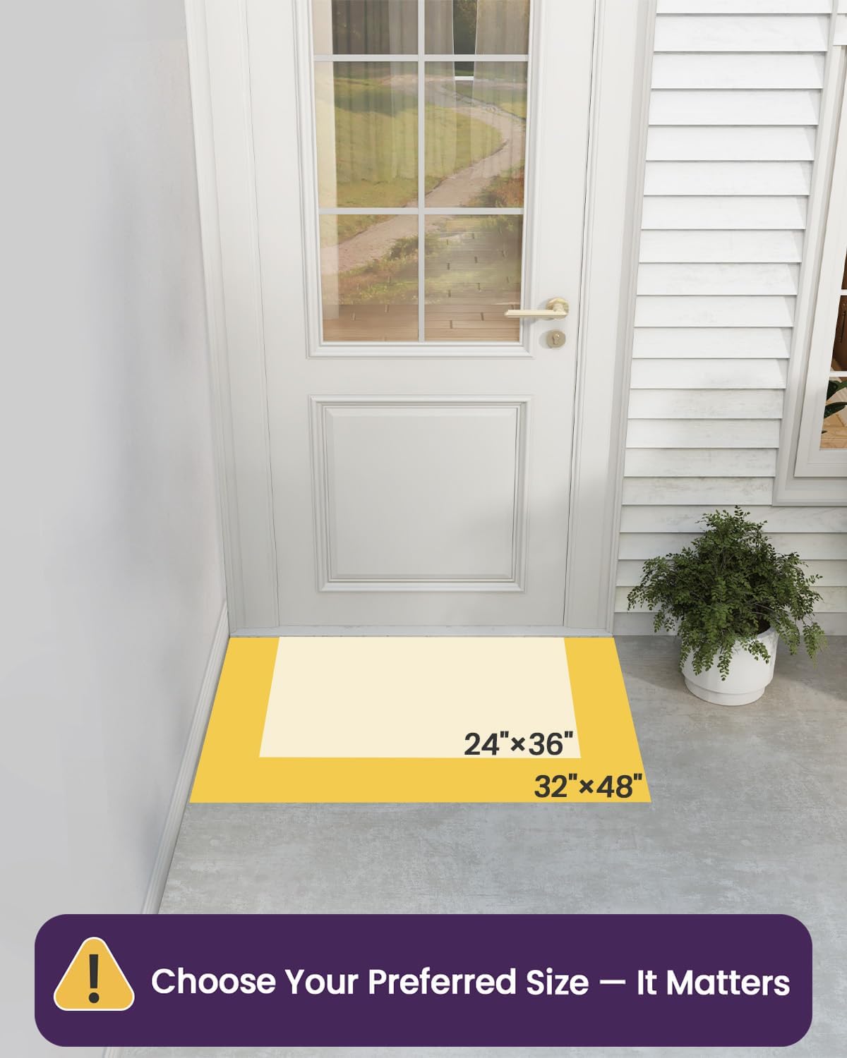 Rubber Welcome Doormat 24x36
