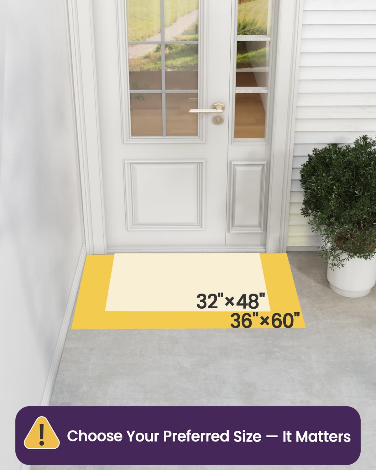 Rubber Welcome Doormat 3x5