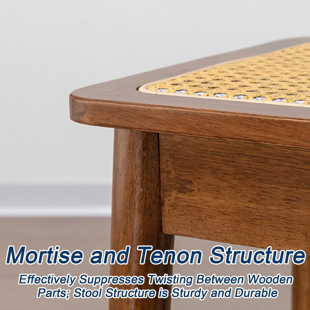 Wood Wicker Outdoor Patio Bench