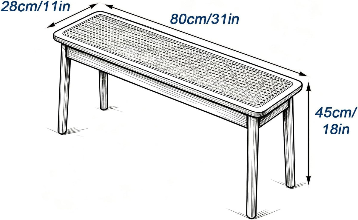 Wood Wicker Outdoor Patio Bench