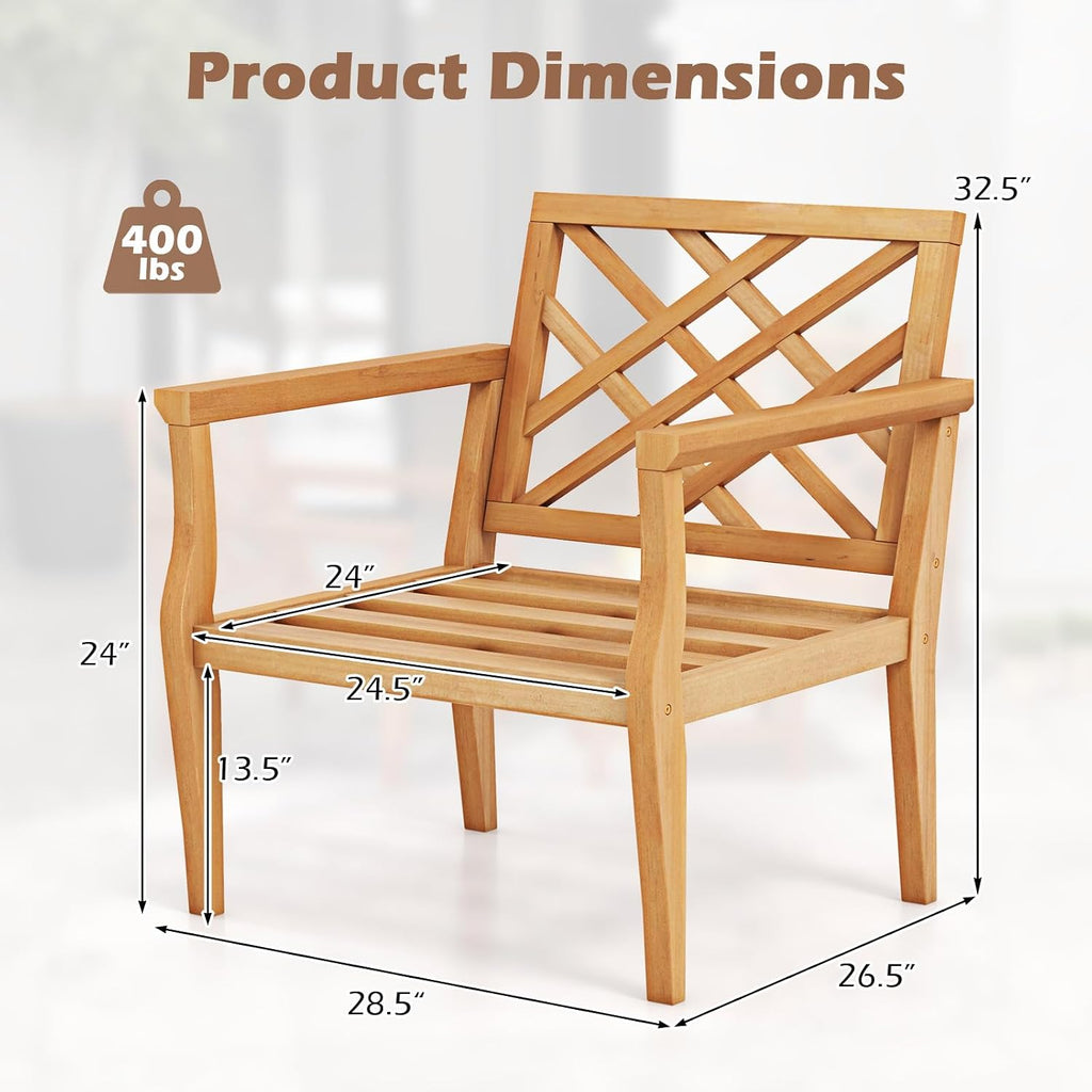 Teak Patio Armchair Outdoor Furniture
