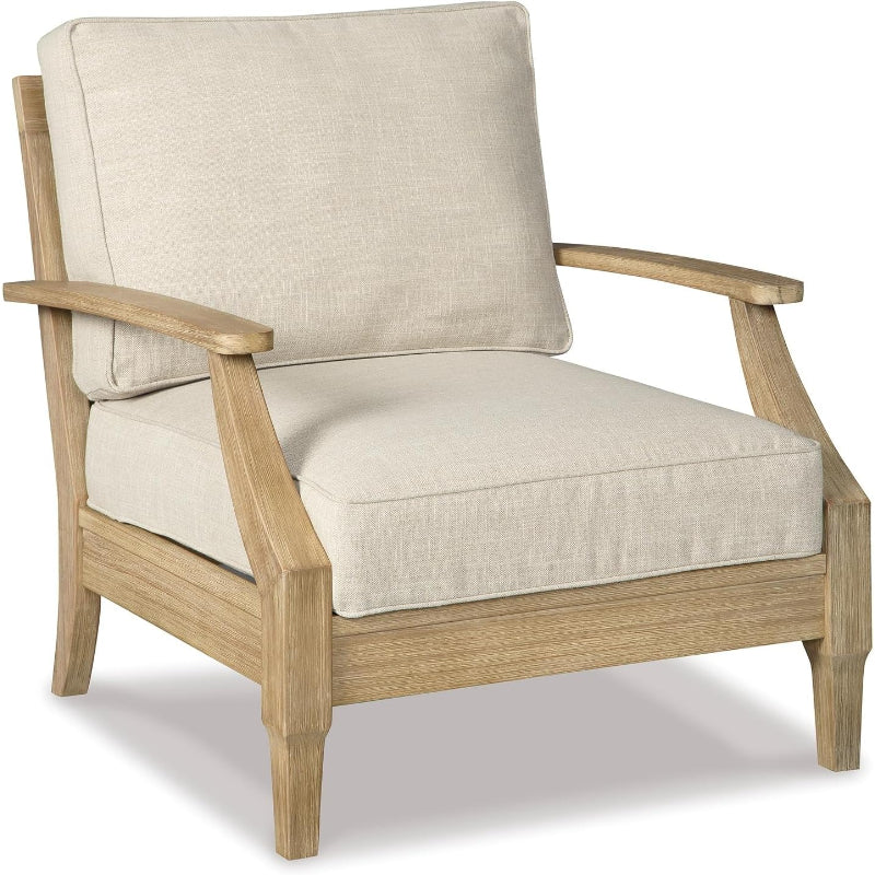 Outdoor Patio Lounge Chair Beige