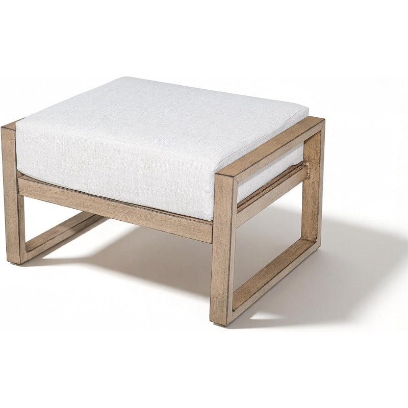 Aluminum Patio Ottoman With Cushion