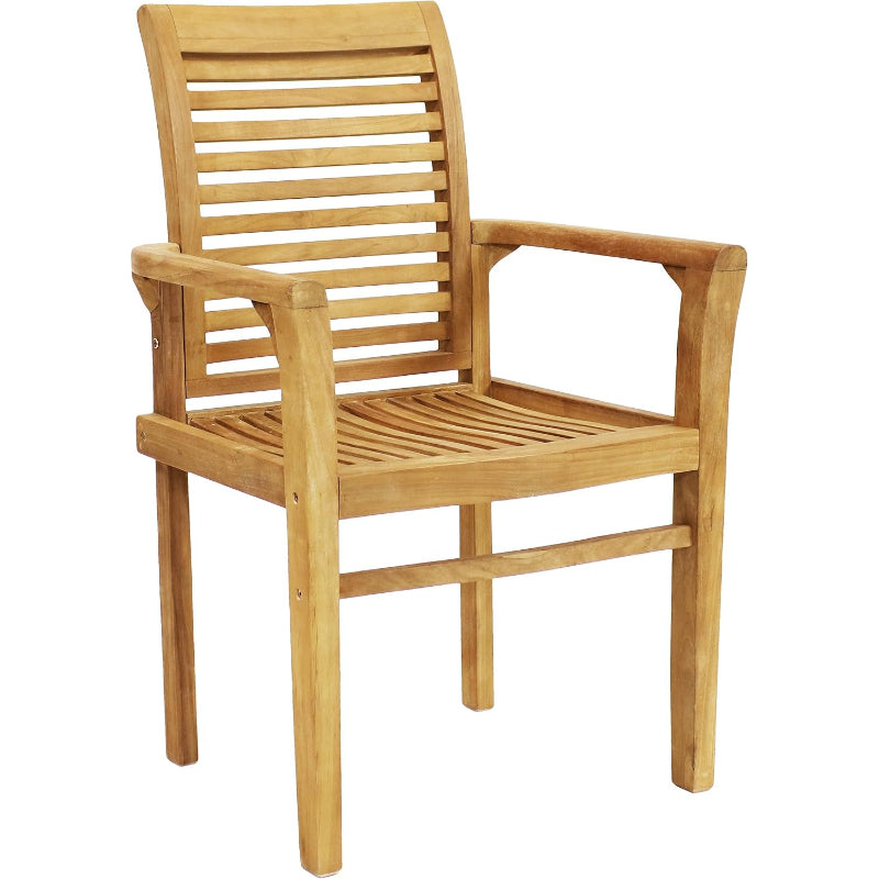Teak Patio Dining Armchair Outdoor