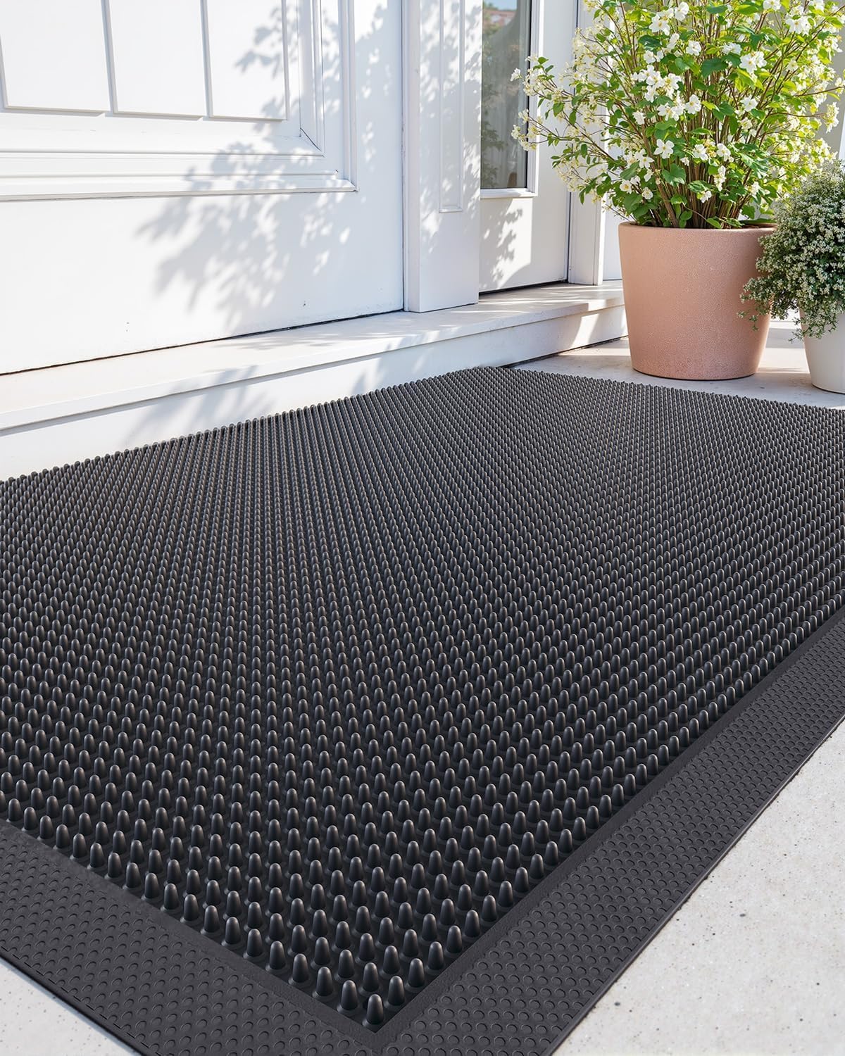 Black Rubber Doormat 24x36
