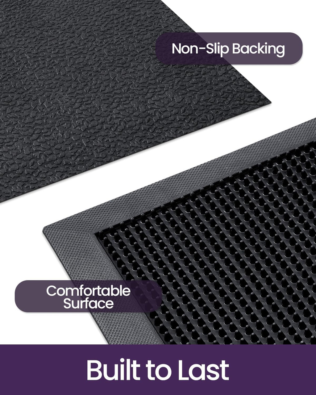 Black Rubber Doormat 24x36