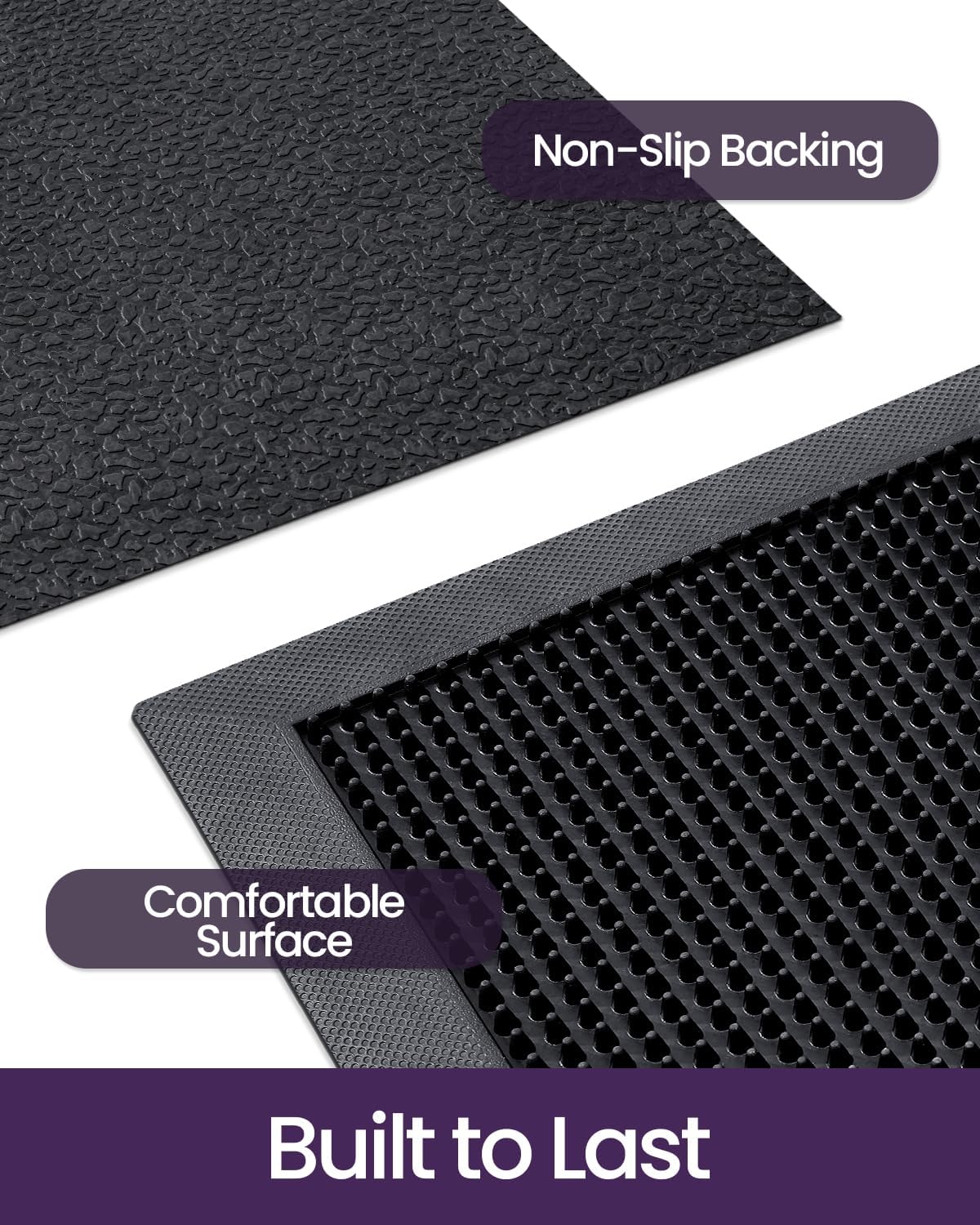 Black Rubber Doormat 24x36