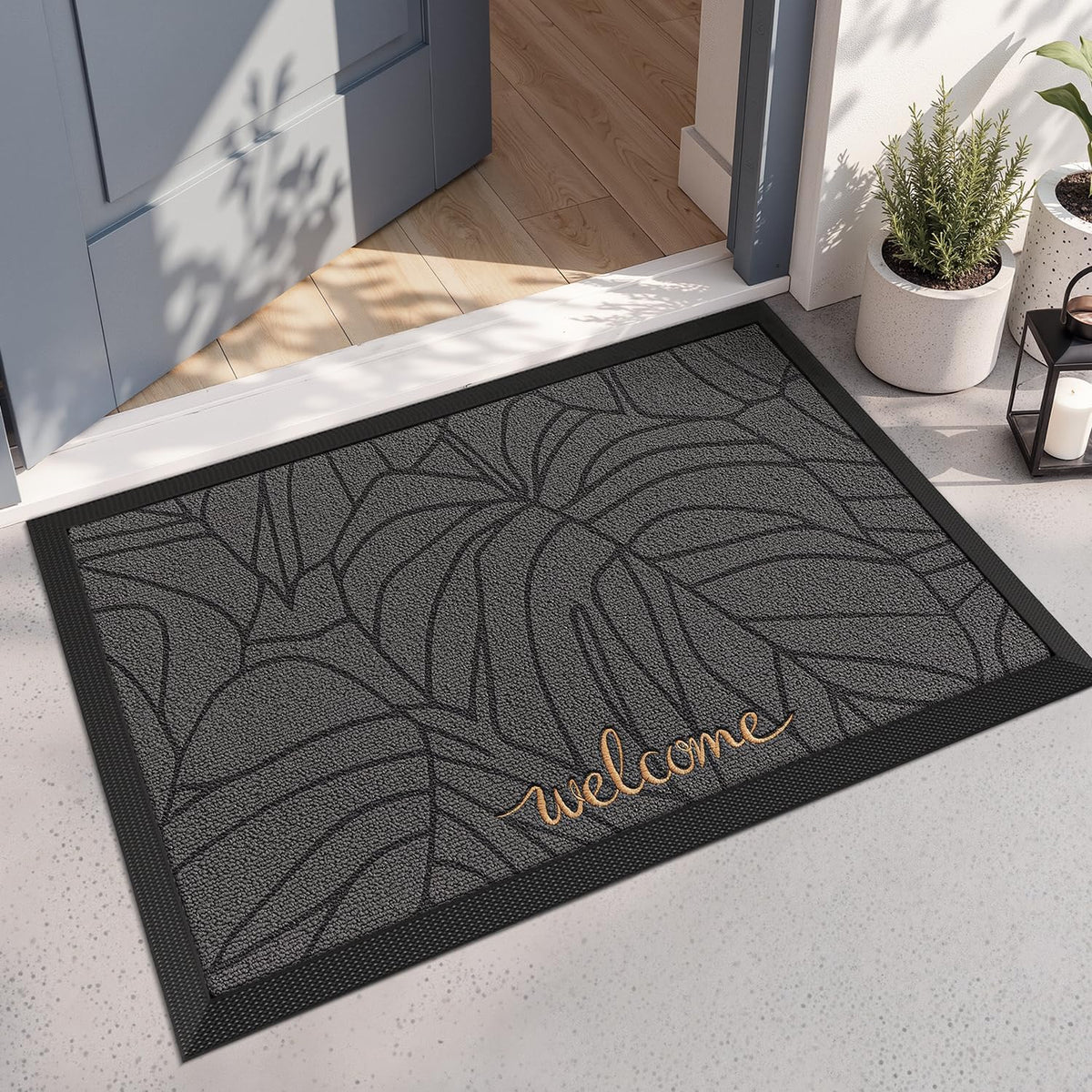Grey Welcome Mat 24x36