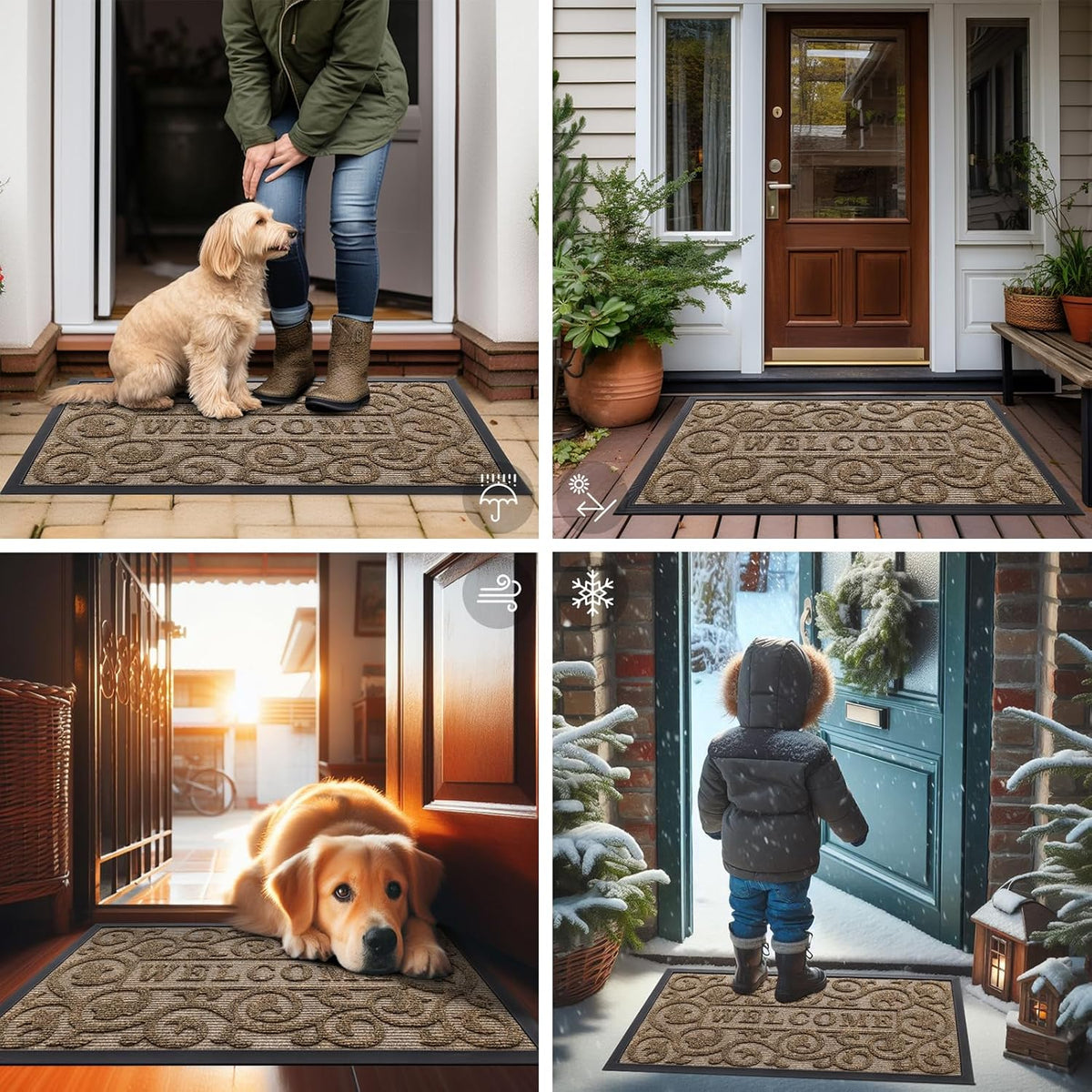 Low Profile Rubber Doormat 35x23