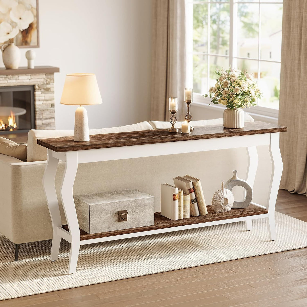 2-Tier Vintage Console Table