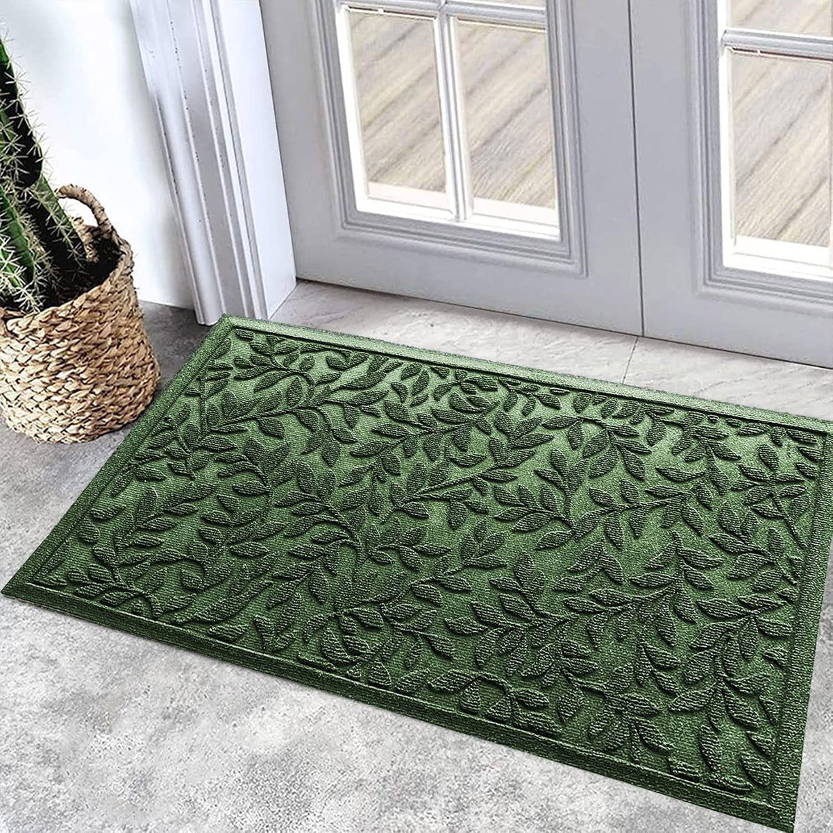 Green Rubber Welcome Mat 23x35
