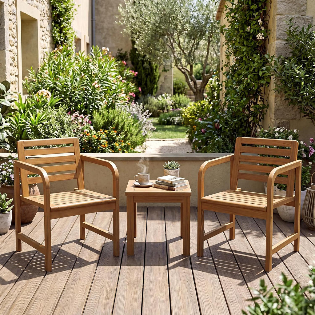 Teak Patio Outdoor Dining Armchair