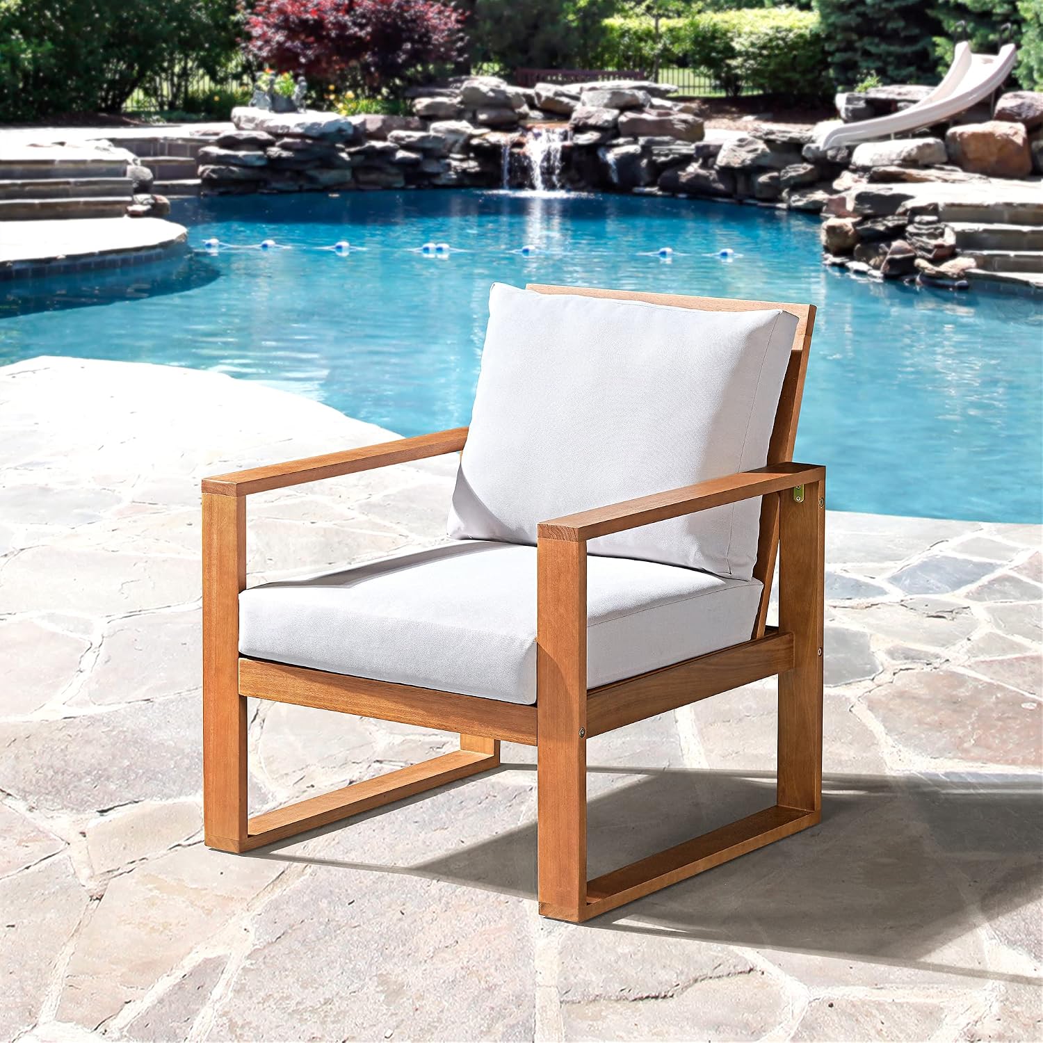 Eucalyptus Patio Chair With Cushions