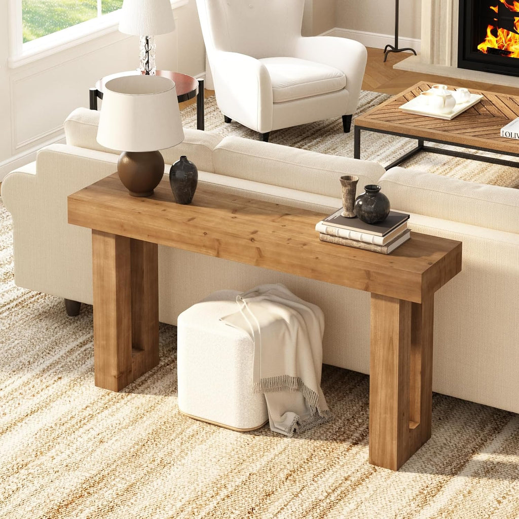 59" Solid Wood Console Table