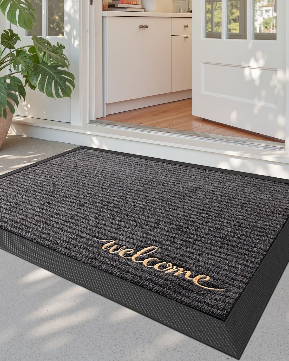 Rubber Welcome Doormat 24x36