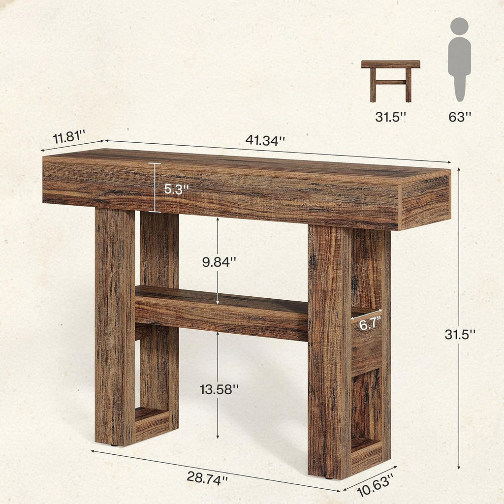41.34" Farmhouse Console Table