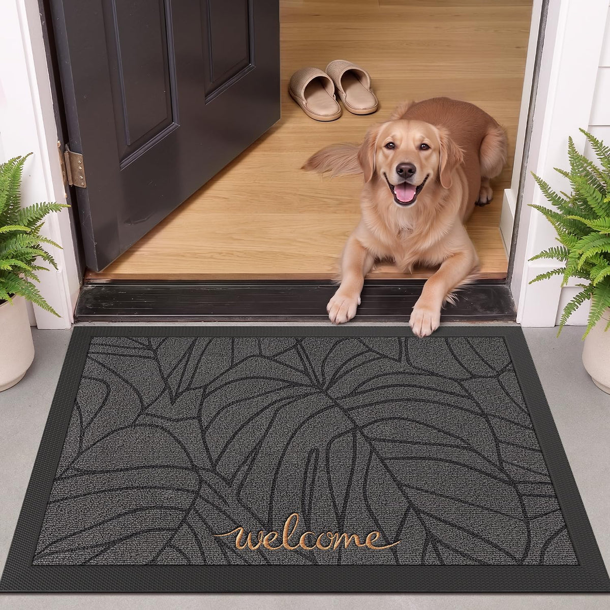Grey Welcome Mat 24x36
