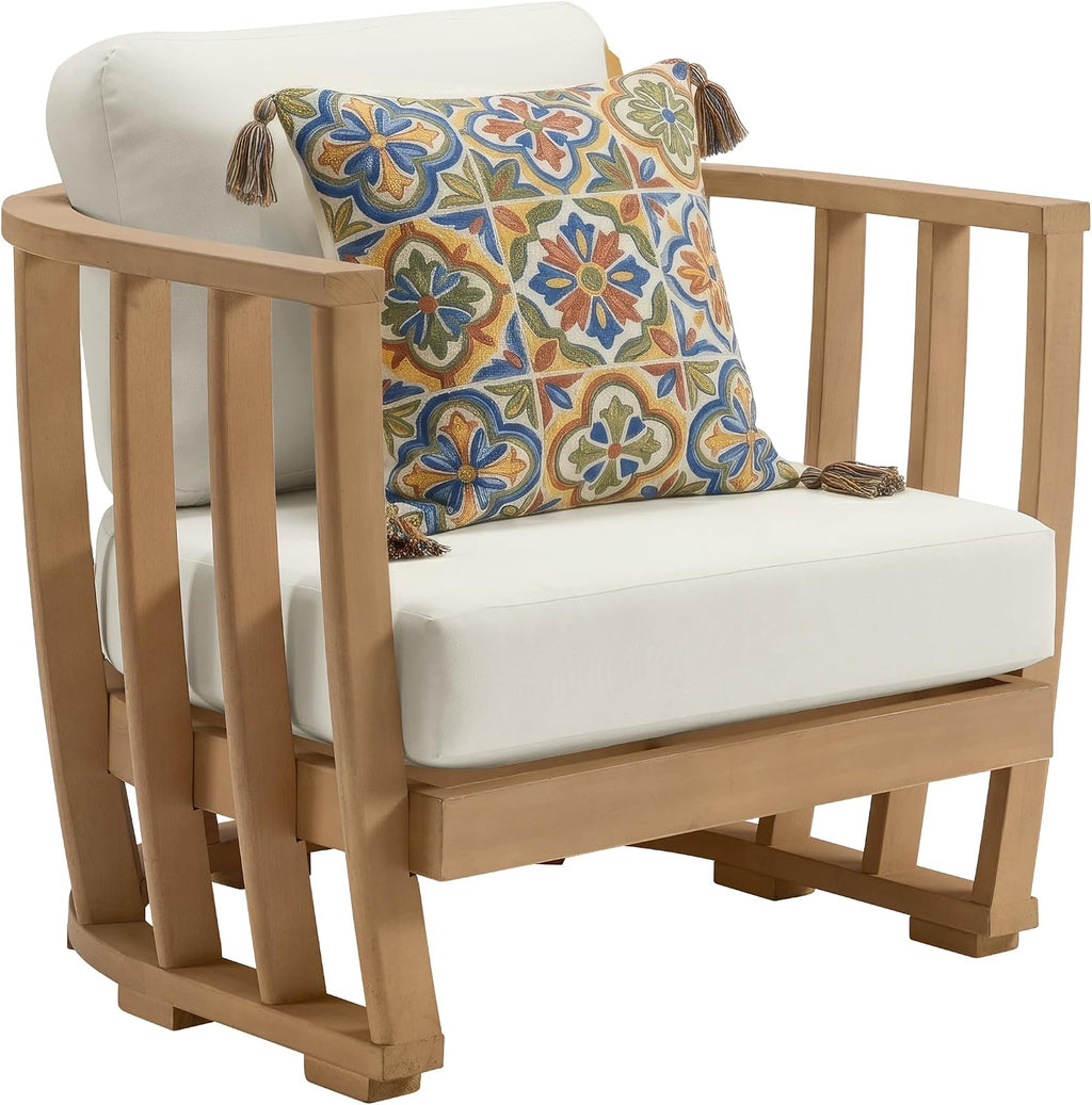 Eucalyptus Wood Outdoor Patio Armchair
