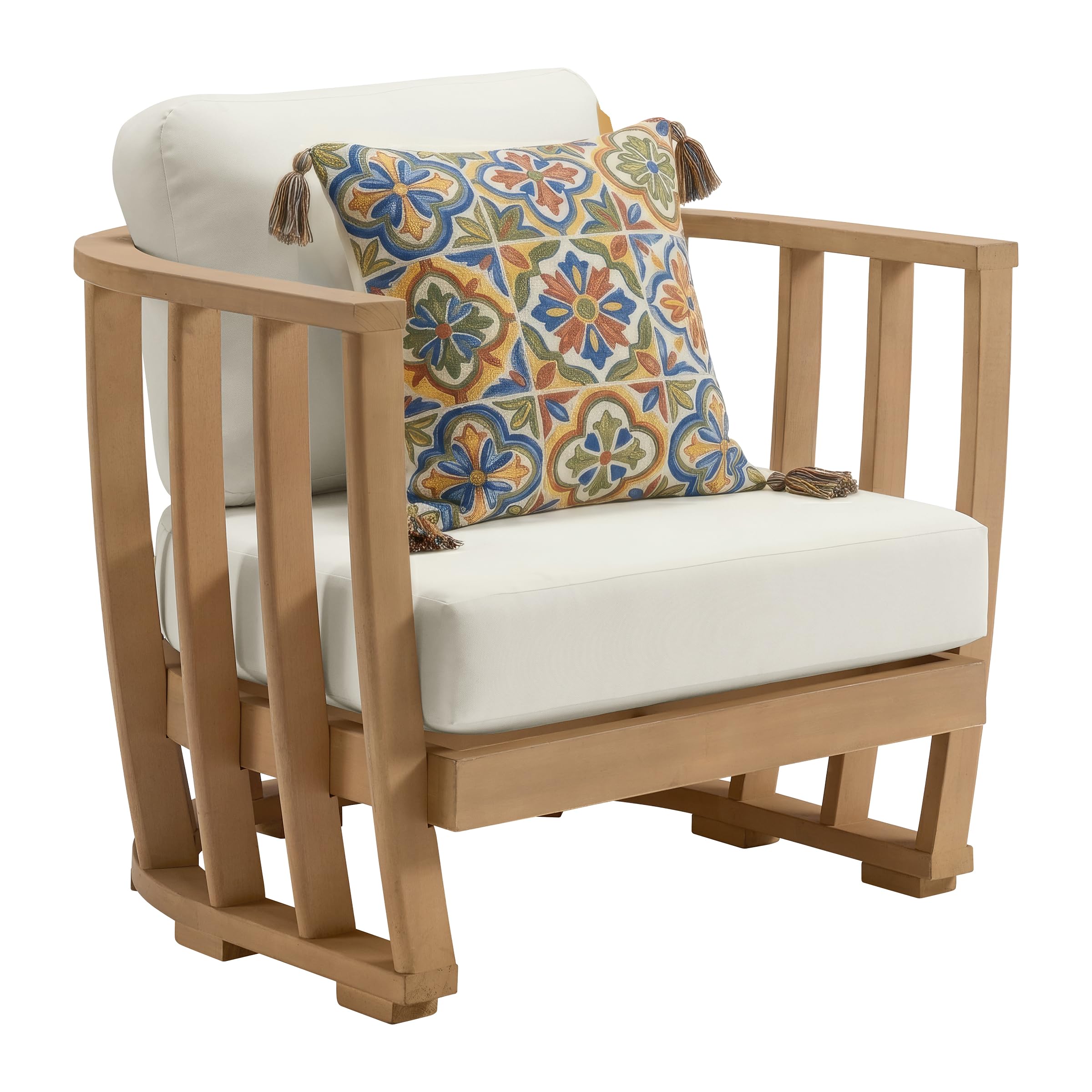 Eucalyptus Wood Outdoor Patio Armchair