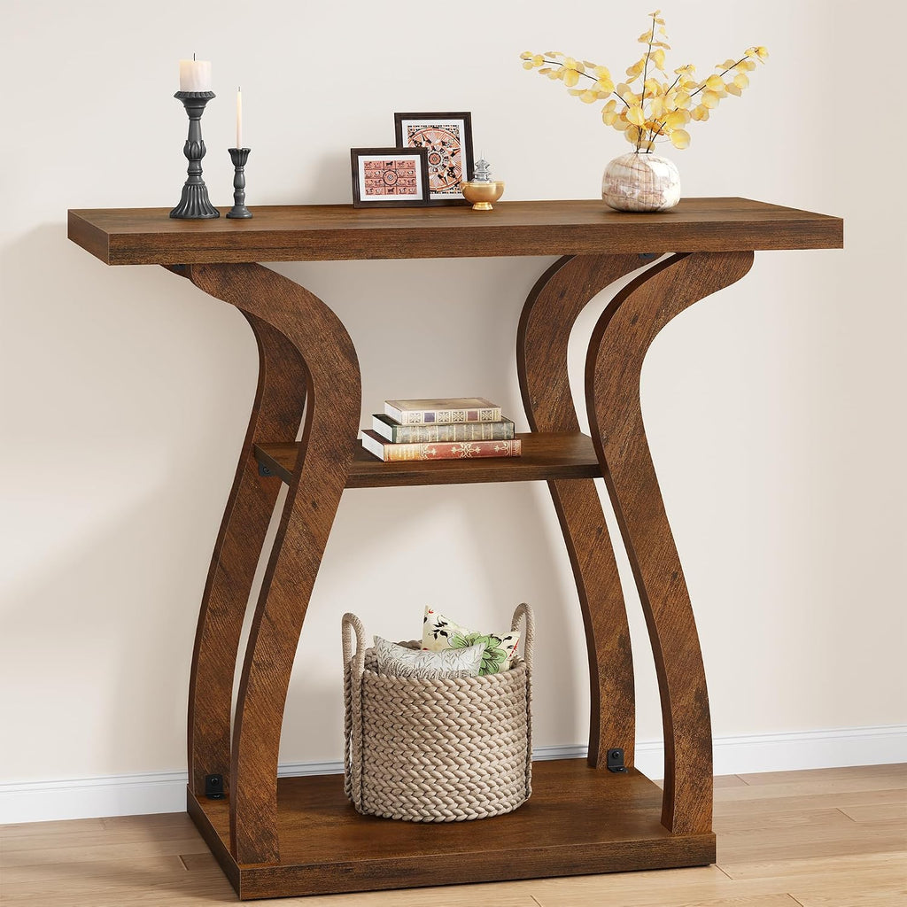 31.5" 3-Tier Farmhouse Console Table