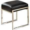 Stainless Steel Upholstered Ottoman Stool
