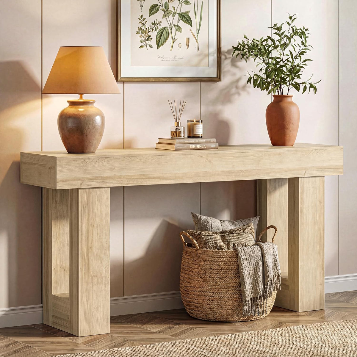 63" Wooden Console Table