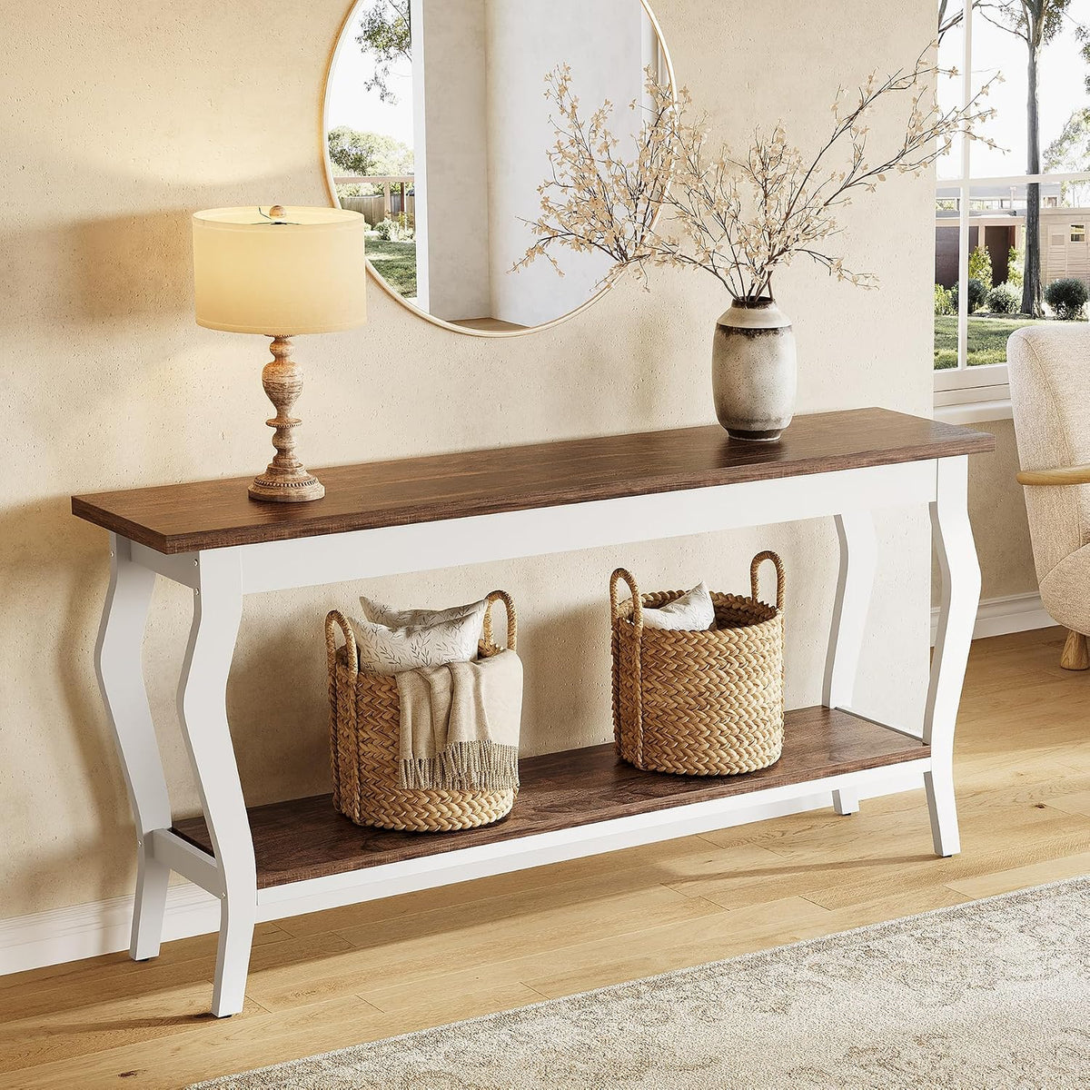 2-Tier Vintage Console Table