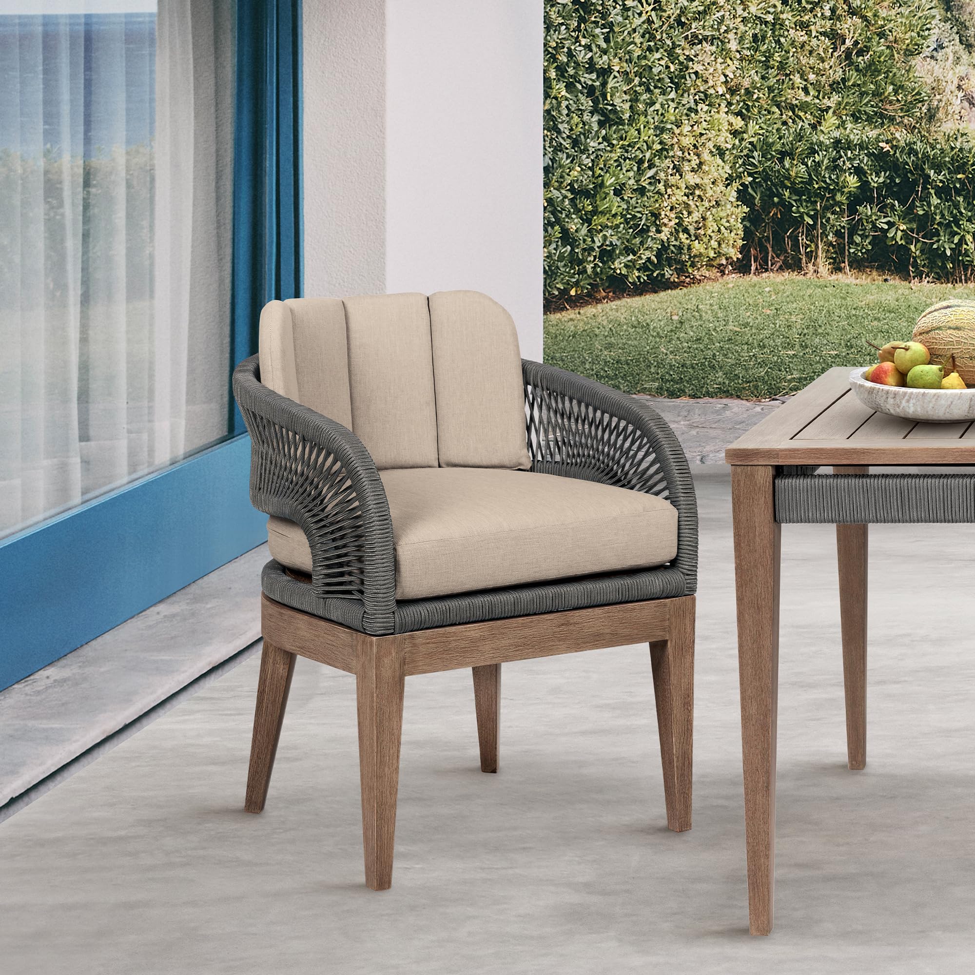 Eucalyptus Rope Patio Dining Chairs
