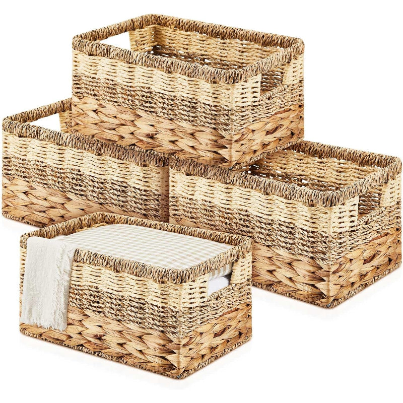 4 Pack Wicker Storage Baskets