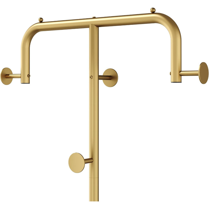 Gold Freestanding Metal Coat Rack