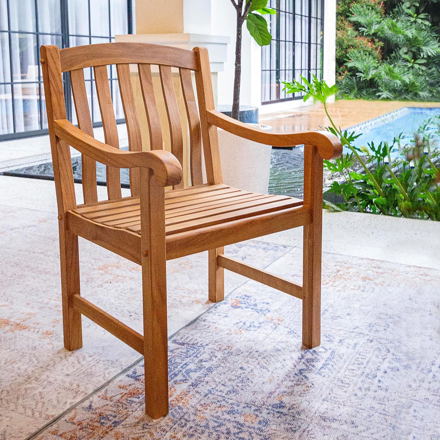 Teak Patio Bistro Dining Furniture Set