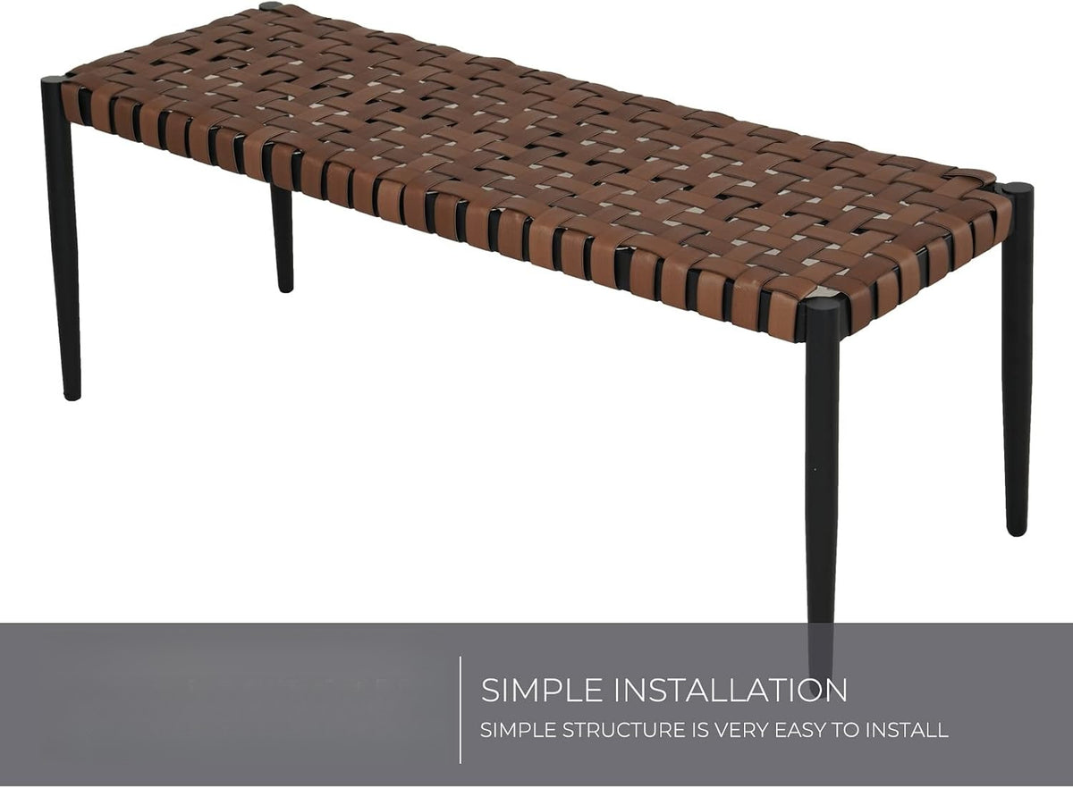 Wicker 2-Seat Outdoor Patio Bench