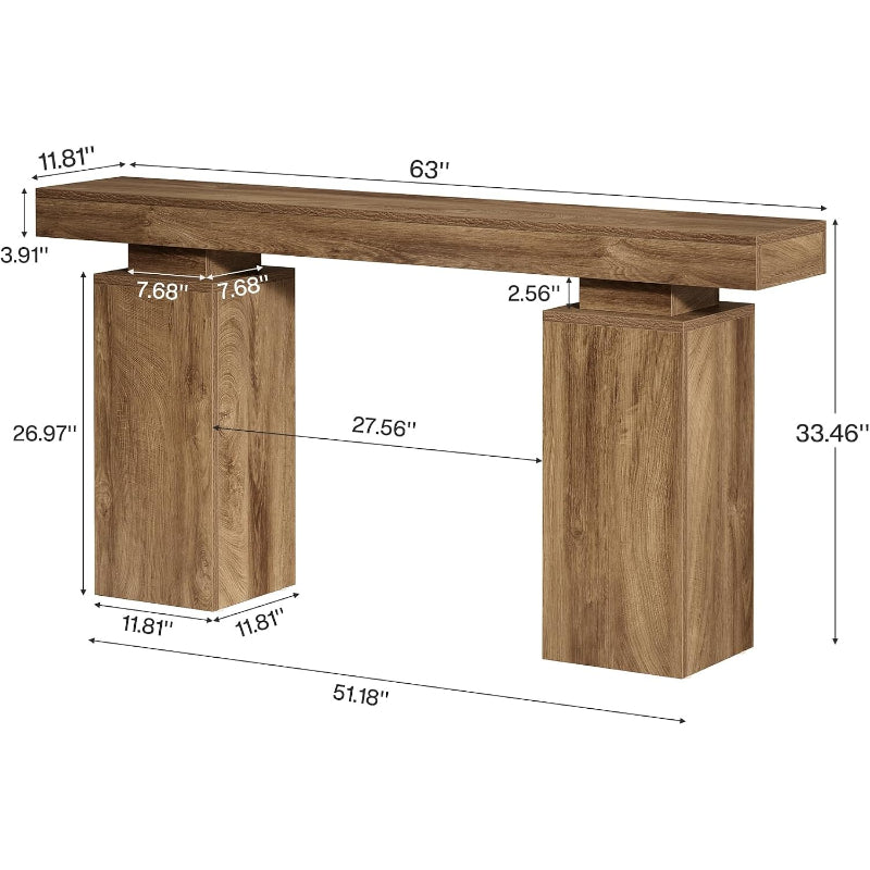 63" Farmhouse Console Table