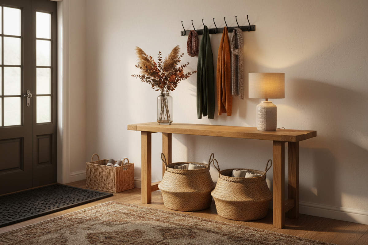 Warm Cozy Home Entryway